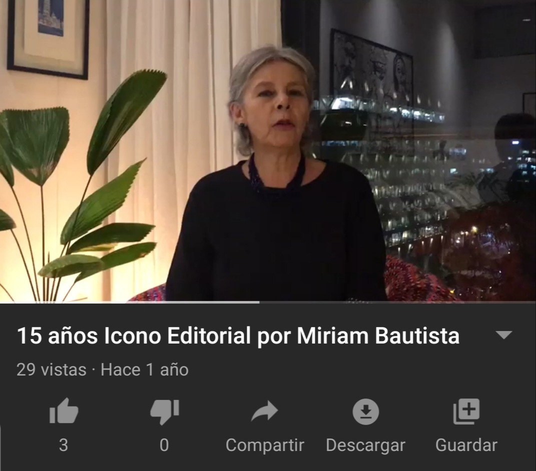 Miriam Bautista nos saluda por motivo de nuestros 15 años Icono Editorial